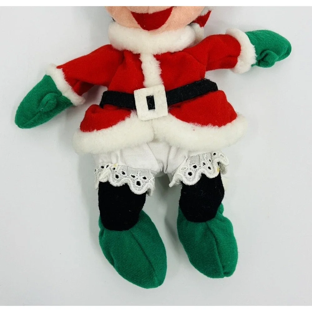 Vintage Disney Minnie Mouse Mrs. Claus Mini Bean Bag Plush Stuffed 7